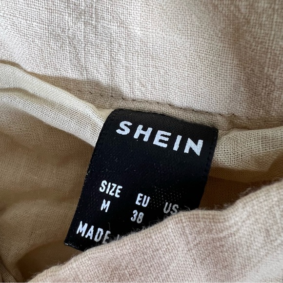 Shein Cream High Rise Wide Leg Pants Medium - Picture 8 of 8